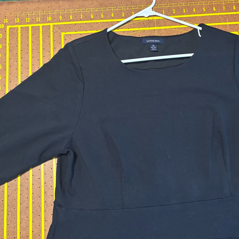 Lands' End Classic black aline dress